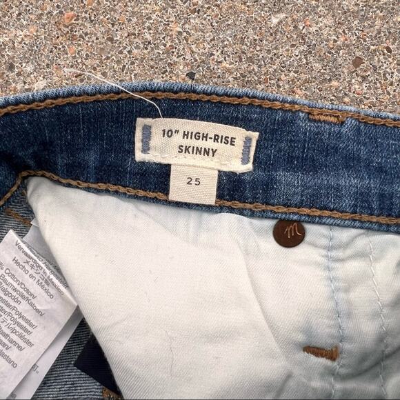 Madewell 10 inch high-skinny jeans with distressed knee Size 25 - Picture 6 of 6